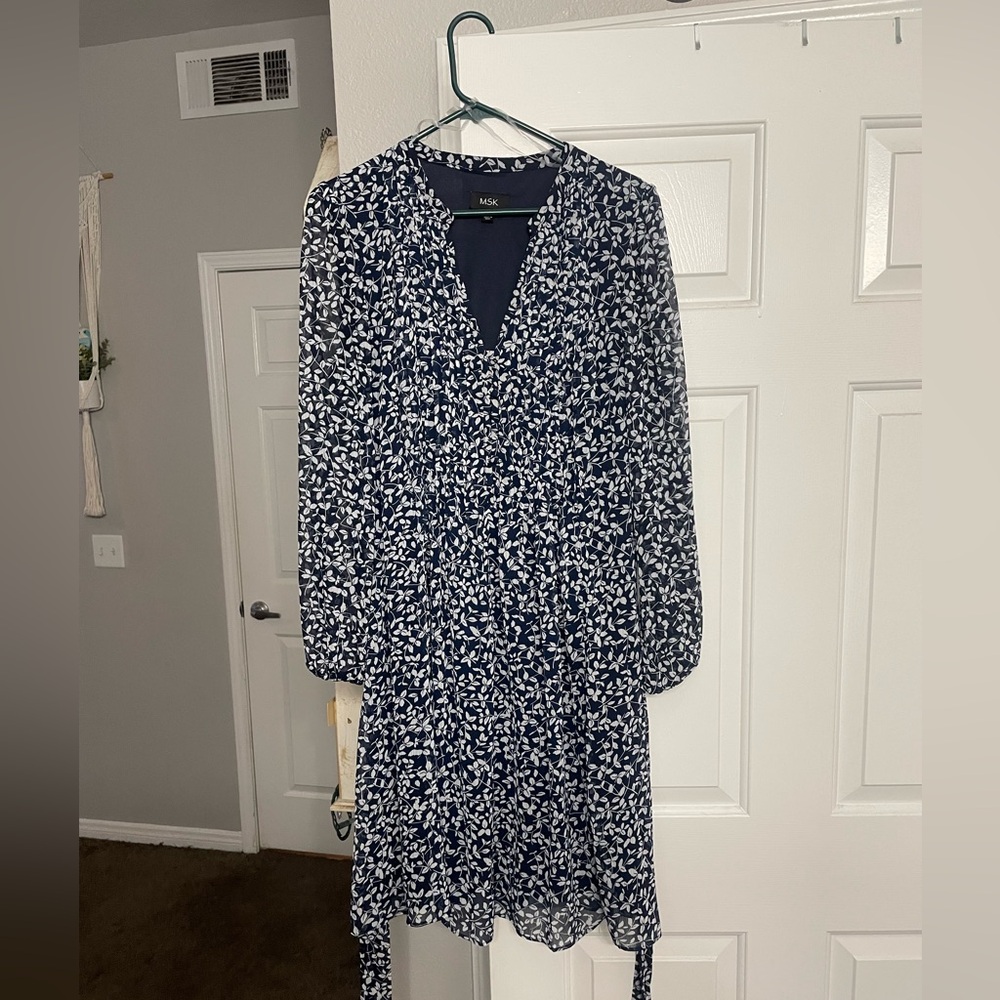 MSK Blue Dress- Like New!